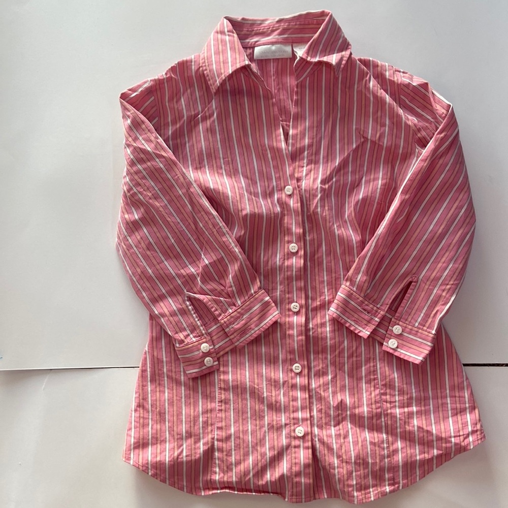 Pink Worthington Striped Button Up